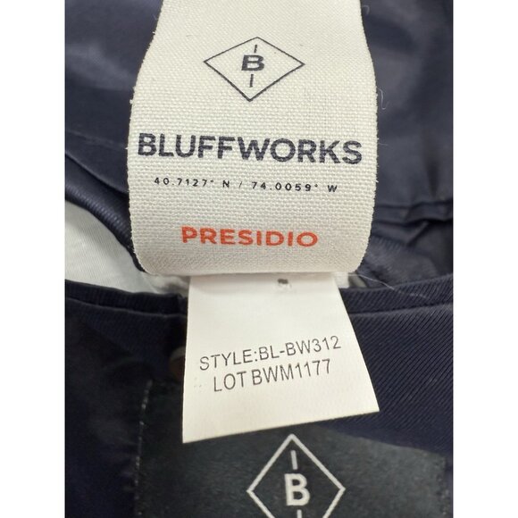 Bluffworks Mens Presidio Travel Blazer Size 46L Long Classic Fit Navy Polyester - Picture 10 of 15